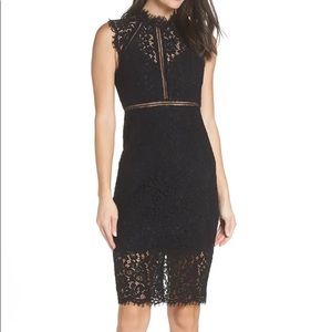 Bardot Lace Sheath Cocktail Dress